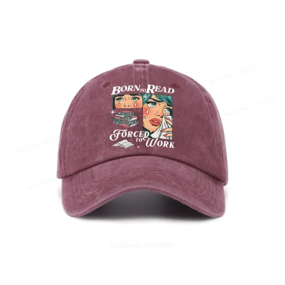 Pagewings Born To Read Bookish Washed Cap