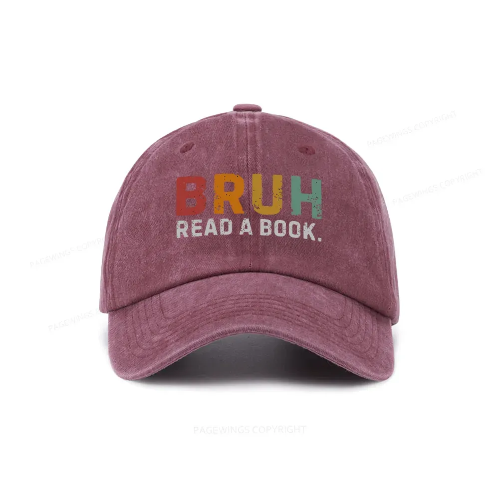 Pagewings Read A Book Bruh Washed Cap