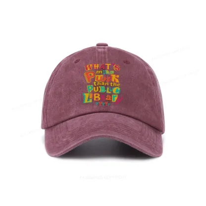 Pagewings What’s More Punk Than The Public Library Washed Cap