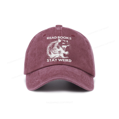 Pagewings Read Books Stay Weird Washed Cap