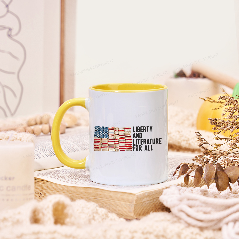 Pagewings Liberty And Literature For All Mug
