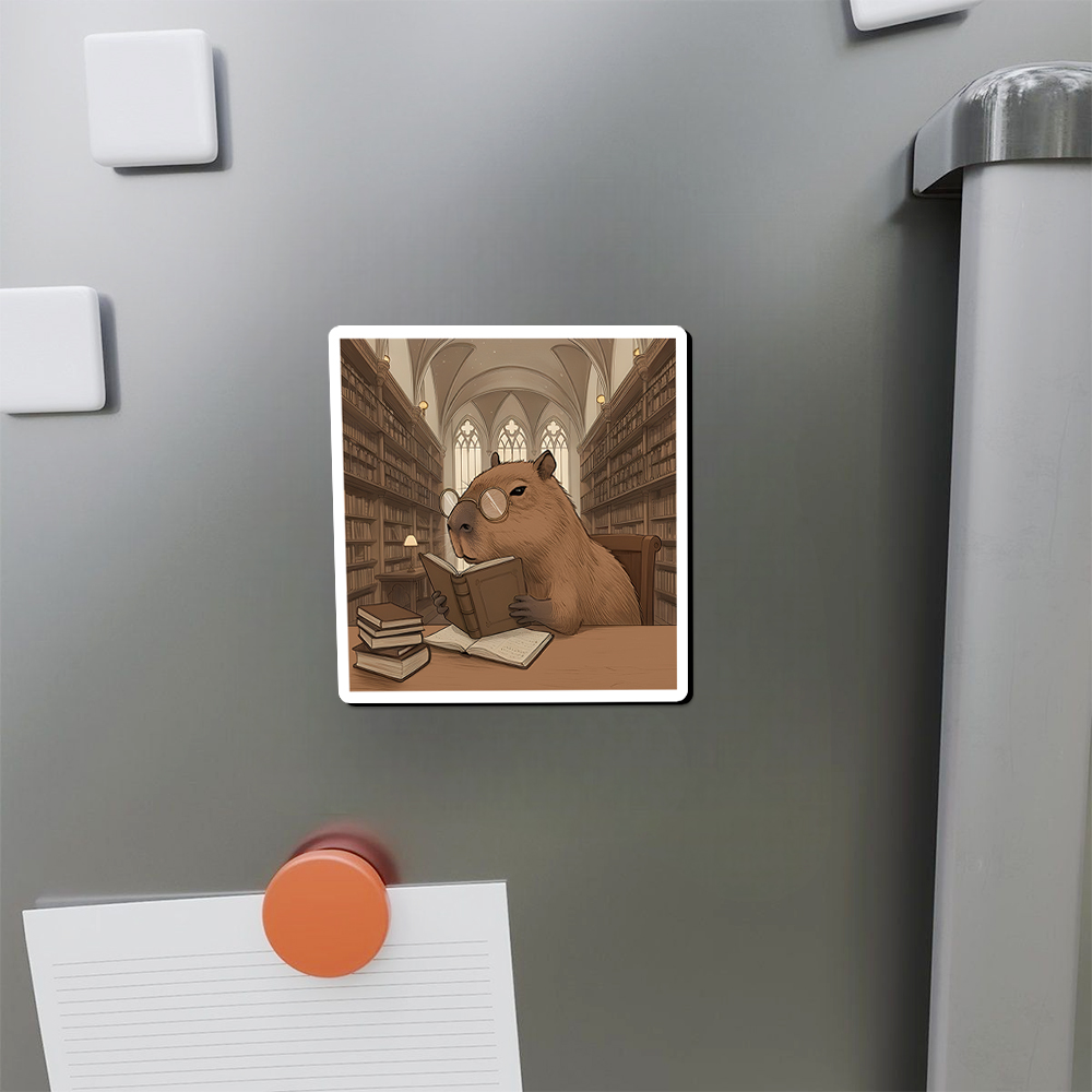Pagewings The Reader Capybara Fridge Magnet