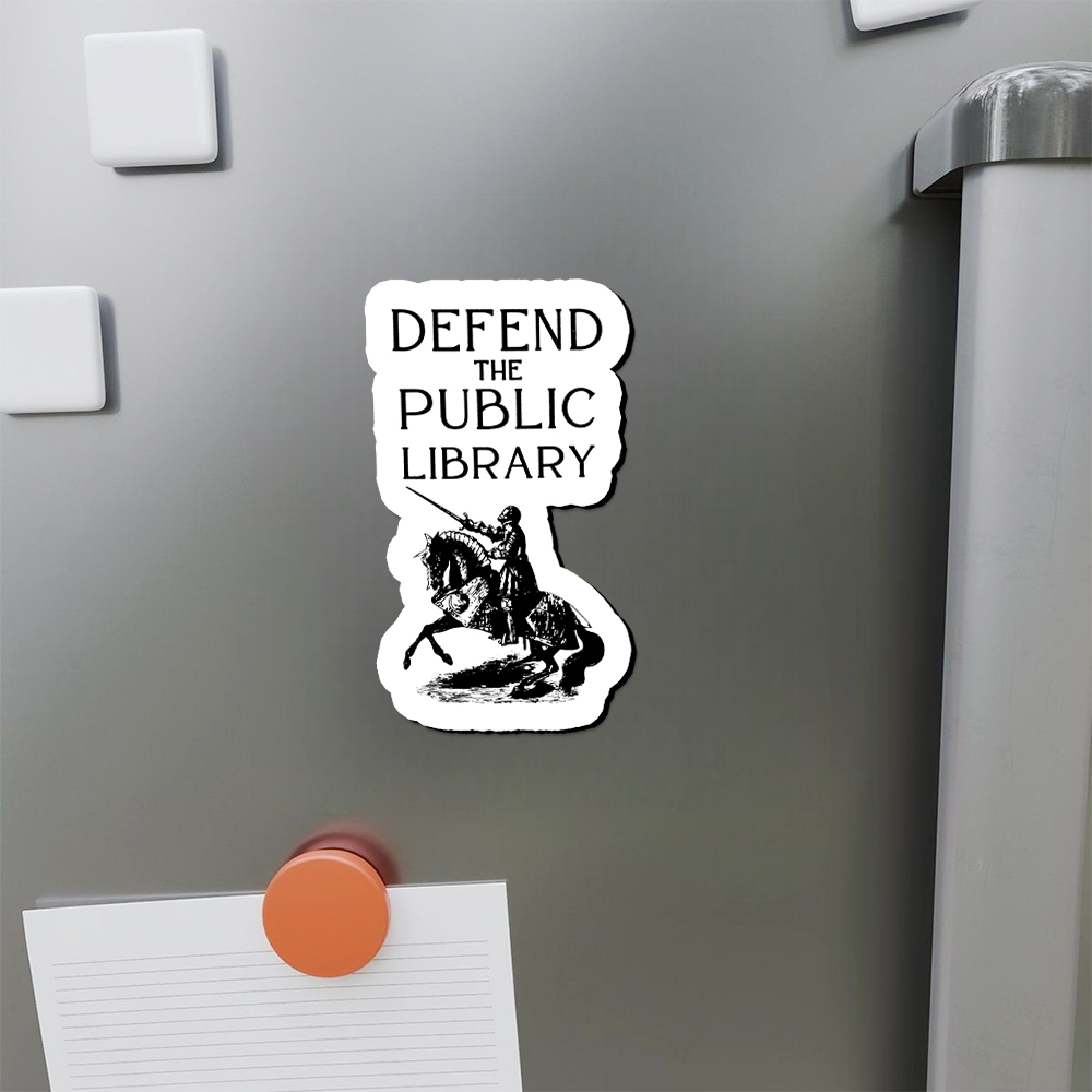 Pagewings Defend The Public Library Fridge Magnet
