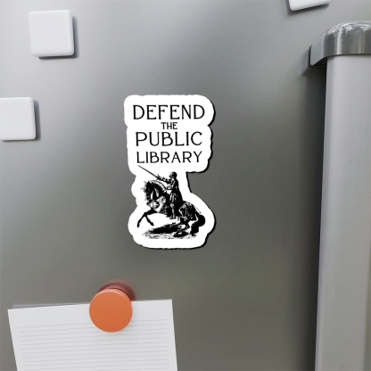 Pagewings Defend The Public Library Fridge Magnet