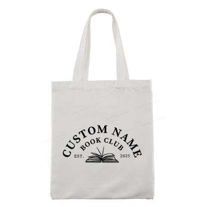 Pagewings Personalized Custom Book Club Tote Bag