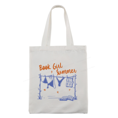 Pagewings Book Girl Summer Bookish Tote Bag