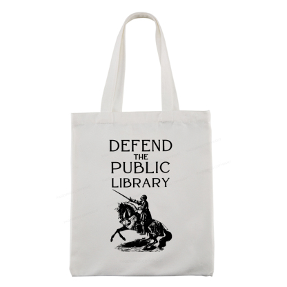 Pagewings Defend The Public Library Tote Bag
