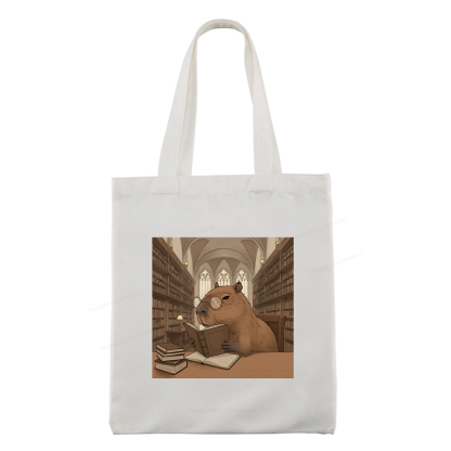 Pagewings The Reader Capybara Tote Bag
