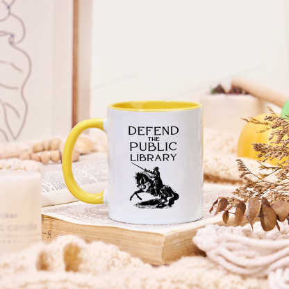 Pagewings Defend The Public Library Mug