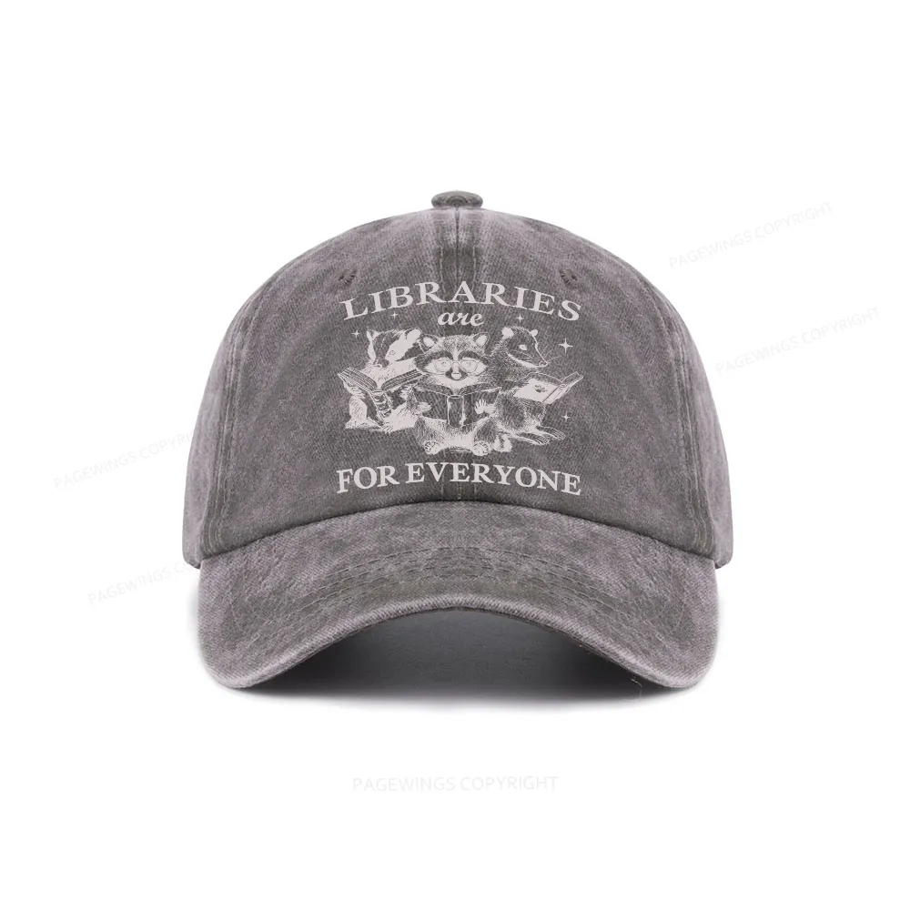 Pagewings Libraries Are For Everyone Washed Cap