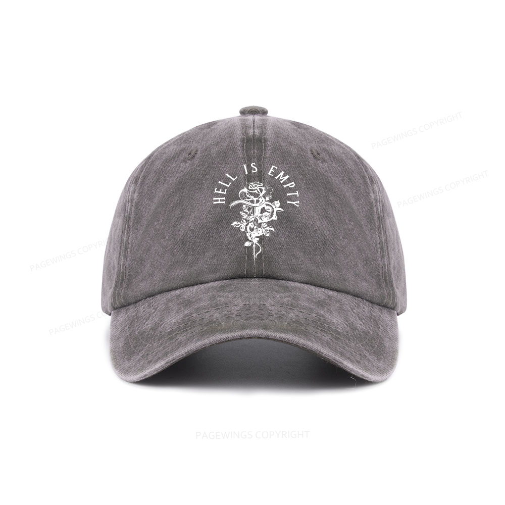 Pagewings Hell Is Empty And All The Devils Are Here Washed Cap