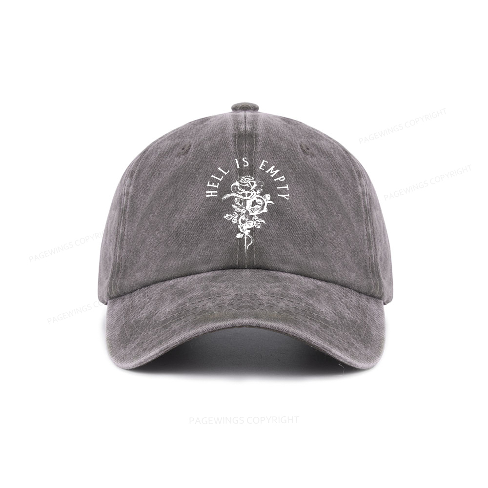 Pagewings Hell Is Empty And All The Devils Are Here Washed Cap