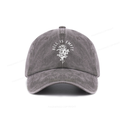 Pagewings Hell Is Empty And All The Devils Are Here Washed Cap