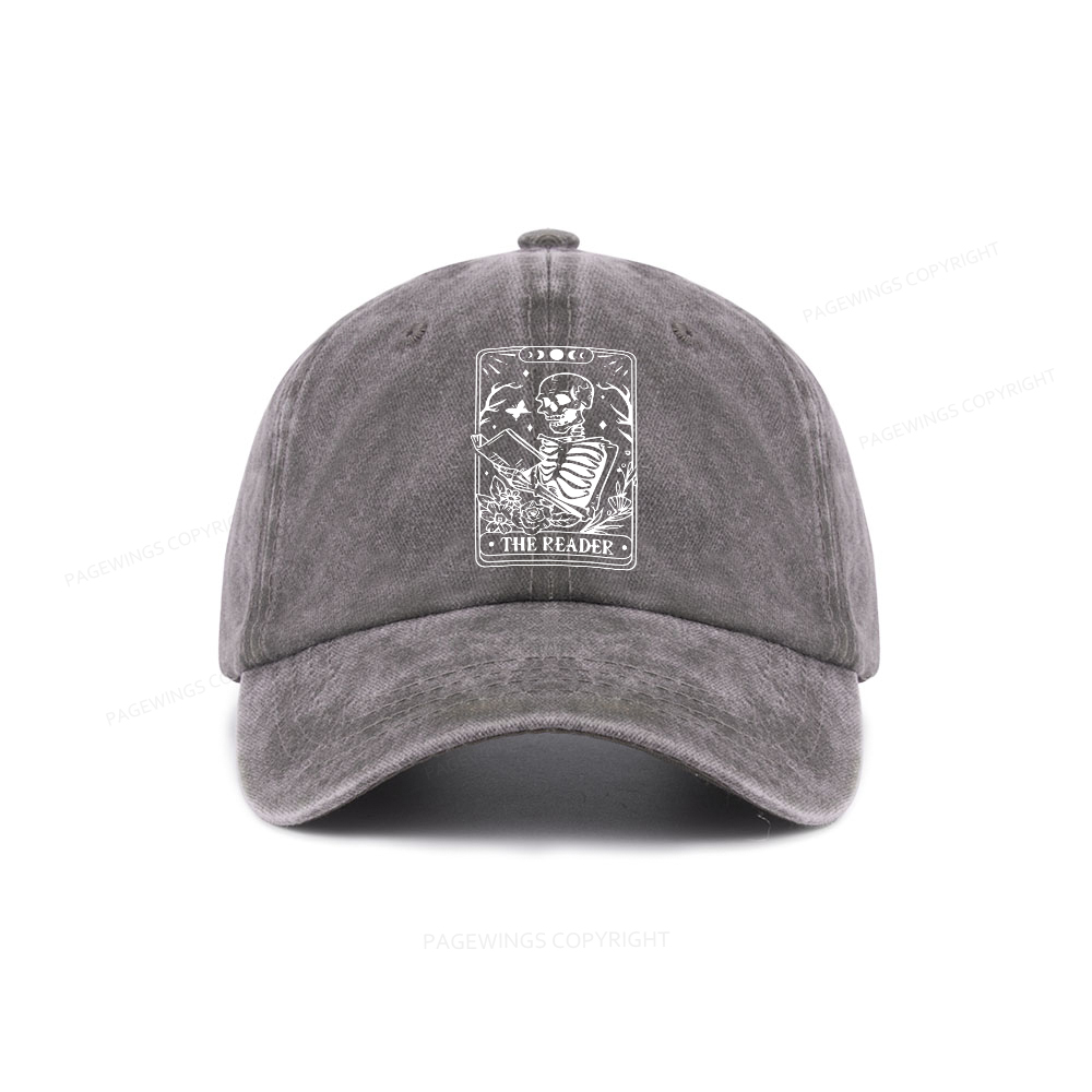 Pagewings Halloween The Reader Tarot Card Washed Cap