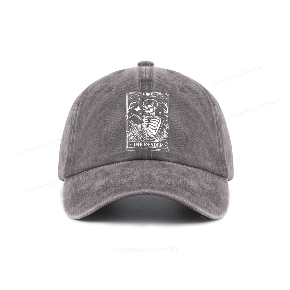 Pagewings Halloween The Reader Tarot Card Washed Cap