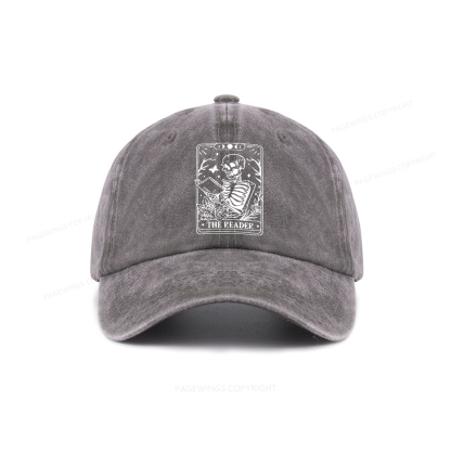 Pagewings Halloween The Reader Tarot Card Washed Cap