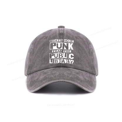 Pagewings What‘s More Punk Than the Public Library Washed Cap