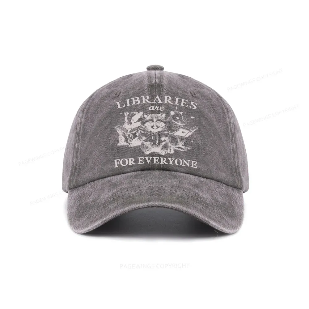 Pagewings Libraries Are For Everyone Washed Cap