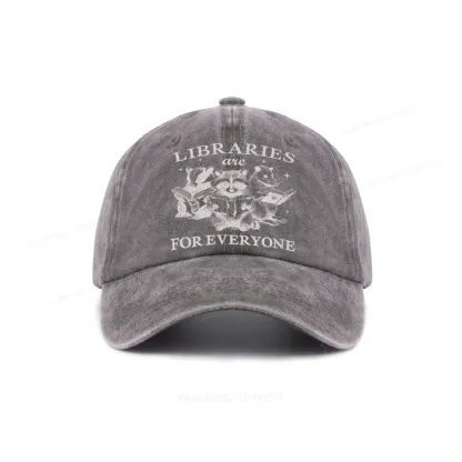 Pagewings Libraries Are For Everyone Washed Cap