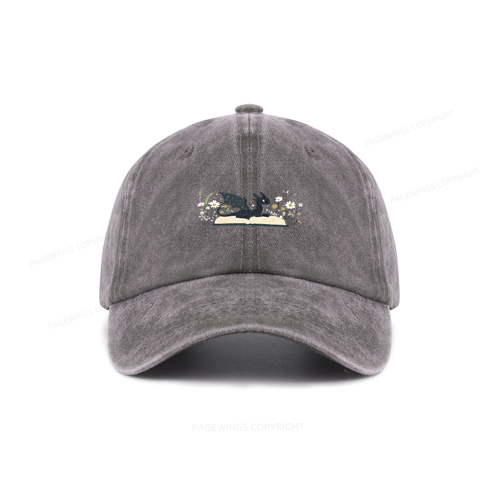 Pagewings Dragon Book Washed Cap