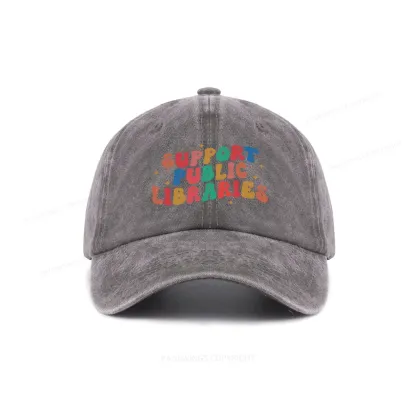 Pagewings Public Library Sweatshirt Washed Cap