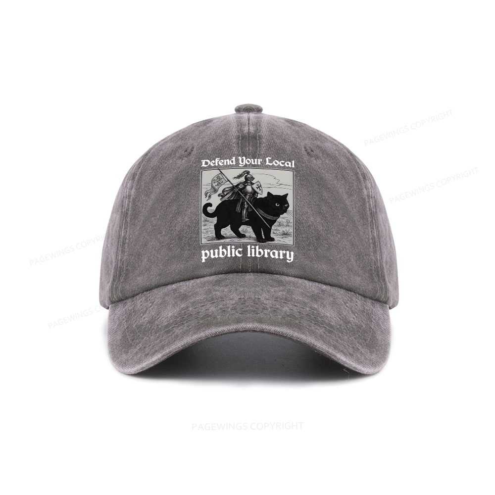 Pagewings Defend Your Local public library Washed Cap
