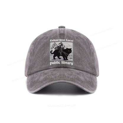 Pagewings Defend Your Local public library Washed Cap