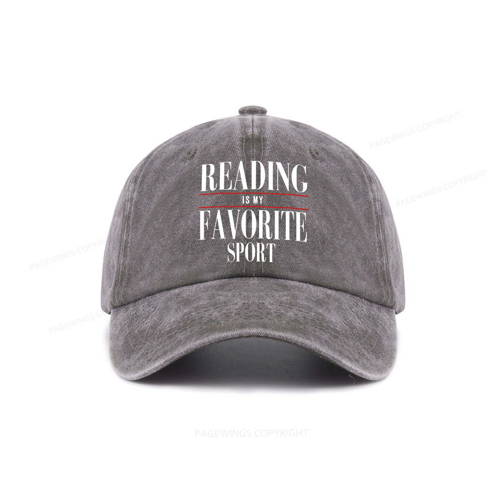 Pagewings Reading Is My Favorite Sport Washed Cap