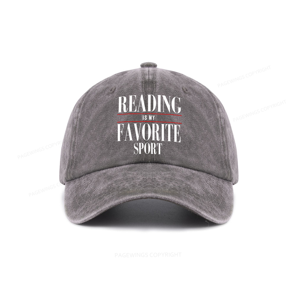 Pagewings Reading Is My Favorite Sport Washed Cap