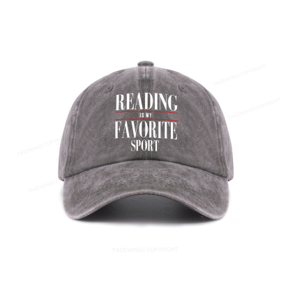 Pagewings Reading Is My Favorite Sport Washed Cap