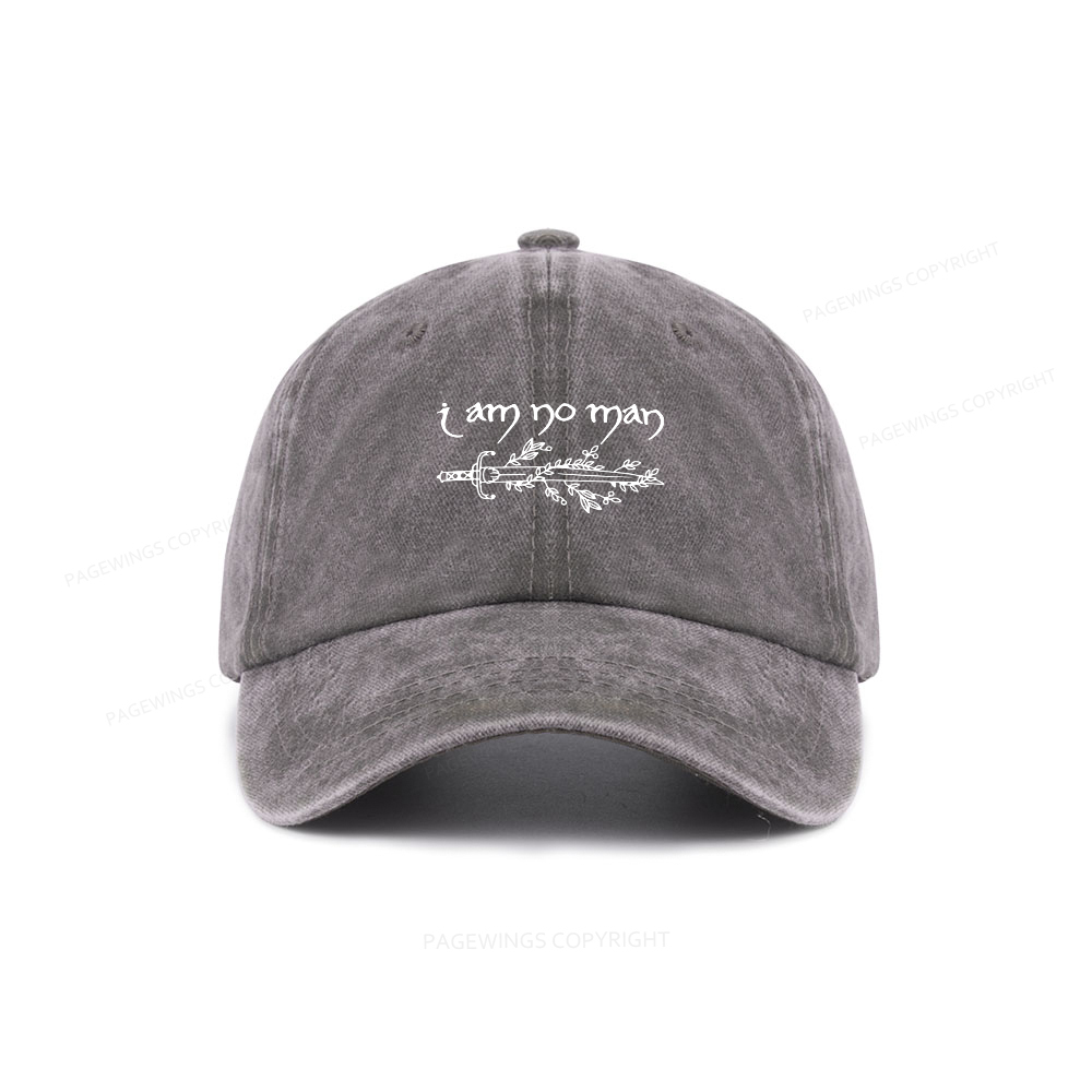 Pagewings I Am No Man Washed Cap