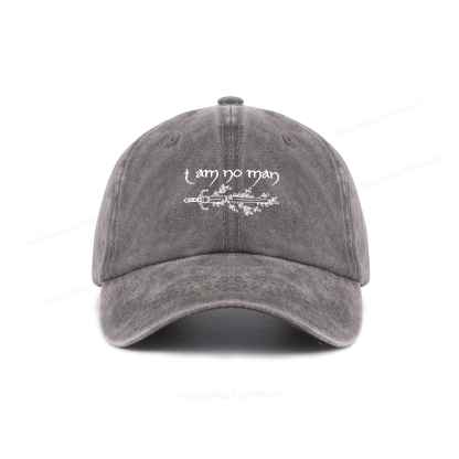 Pagewings I Am No Man Washed Cap
