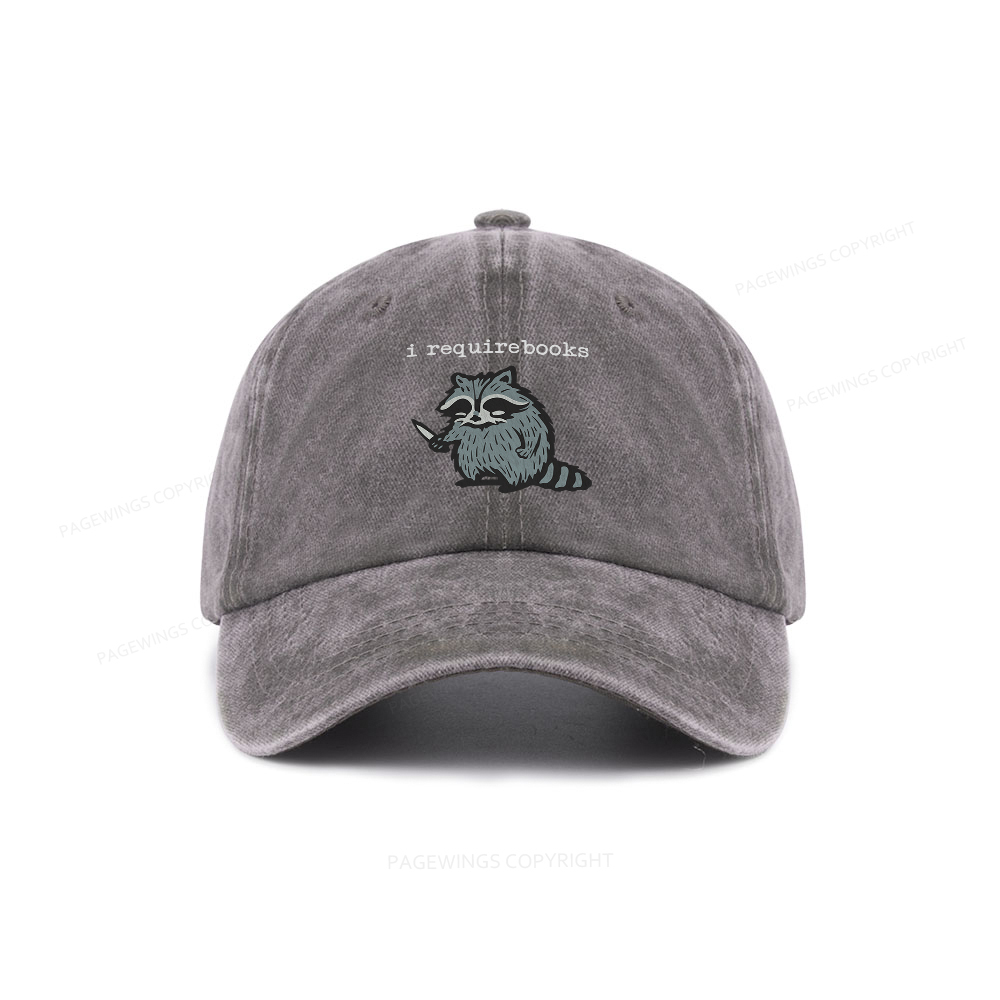 Pagewings I Require Books Washed Cap
