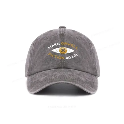 Pagewings Make Orwell Fiction Again - Dystopian Literature Philosophy Washed Cap