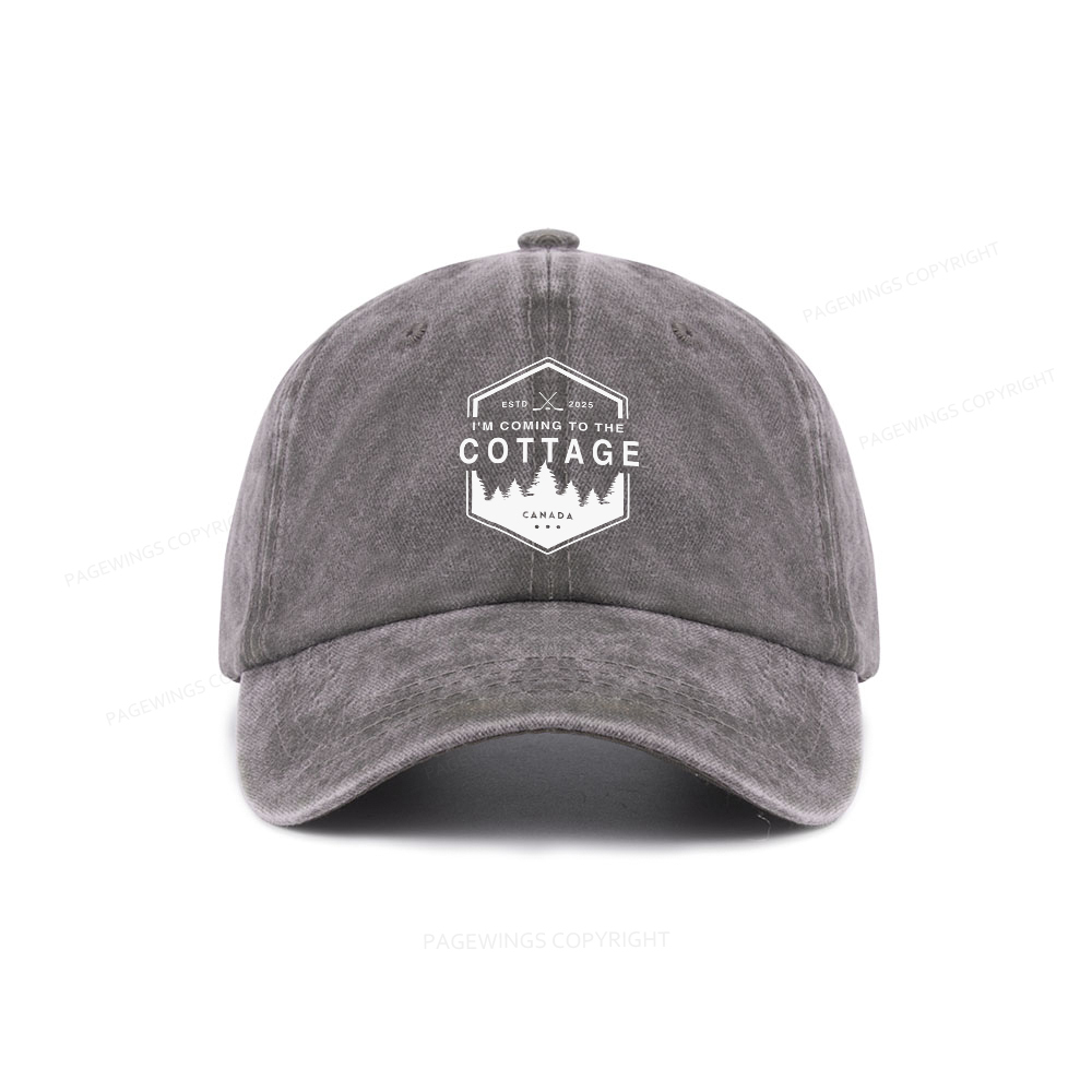 Pagewings Coming To The Cottage Washed Cap