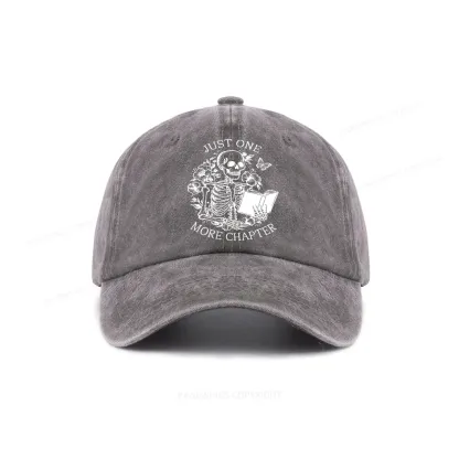 Pagewing One More Chapter Skeleton Unisex Tee Washed Cap