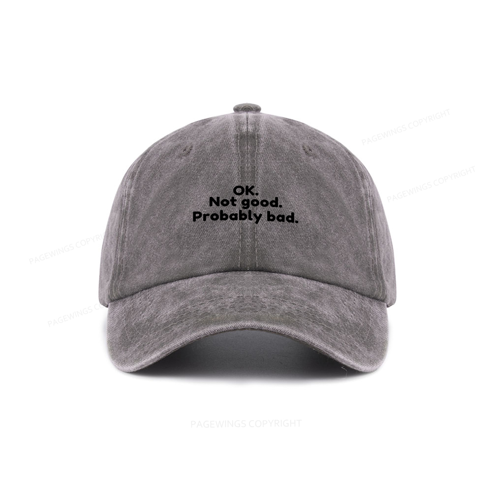 Pagewings Ok Not Good Probably Bad Washed Cap