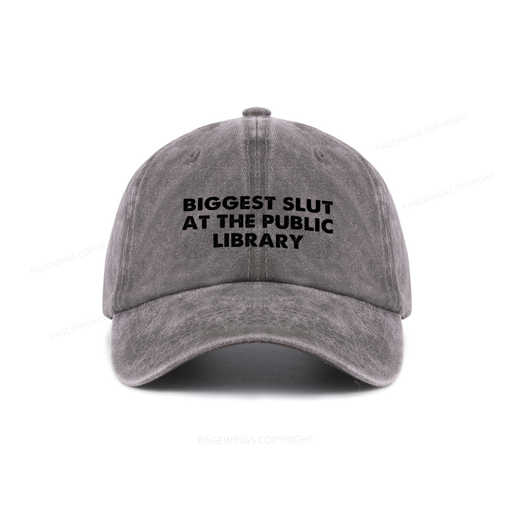 Pagewings Biggest Slut At The Public Library Washed Cap