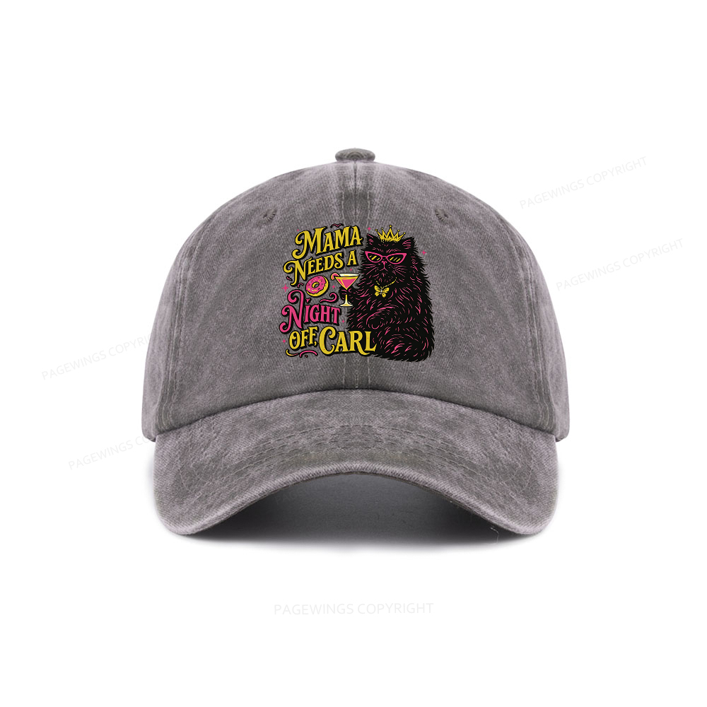 Pagewings Mama Needs A Night Off Washed Cap