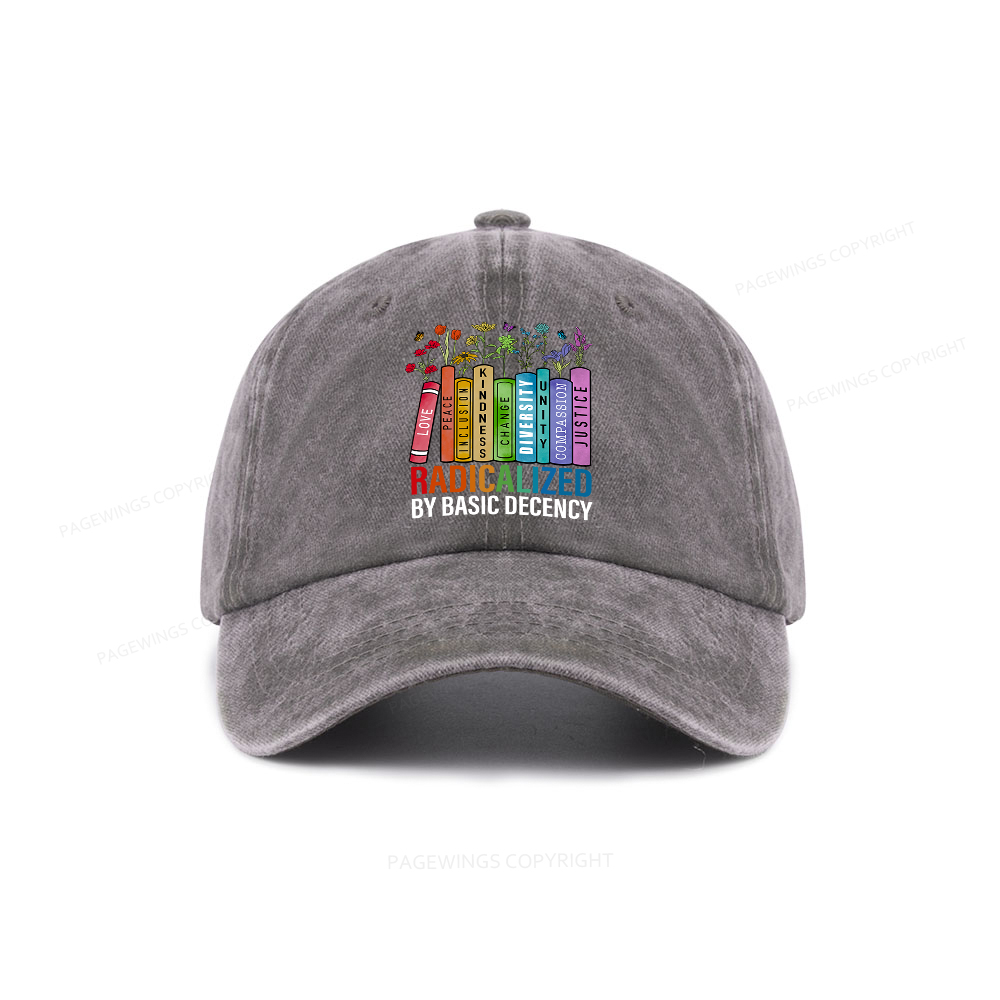 Pagewings Radicalized by Basic Decency Washed Cap