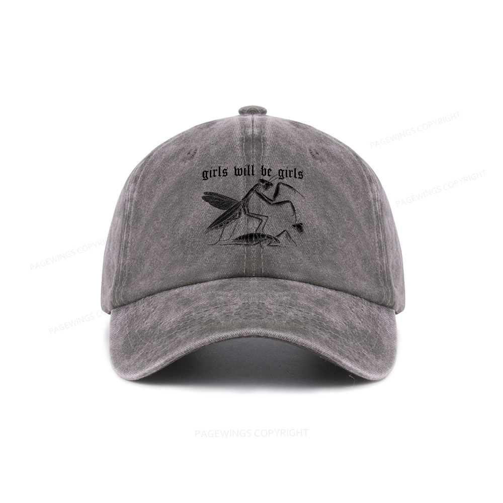 Pagewings Girls Will Be Girls Washed Cap