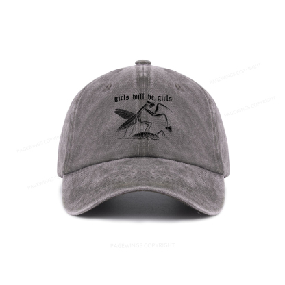 Pagewings Girls Will Be Girls Washed Cap