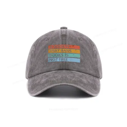 Pagewings Banned Books Shirt, Read Banned Books Washed Cap