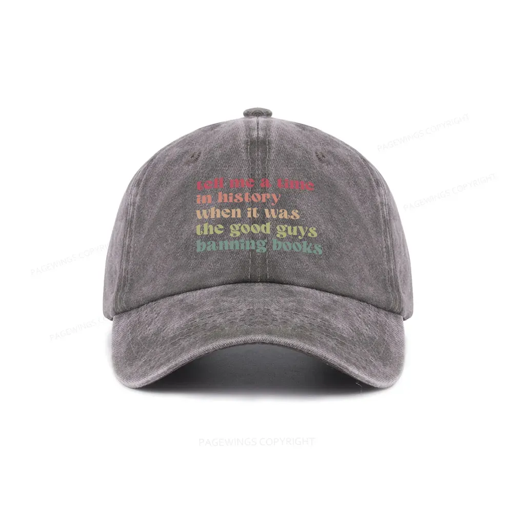 Pagewings Tell Me a Time in History Washed Cap