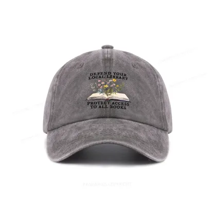 Pagewings Books Save Lives Protect Libraries Washed Cap