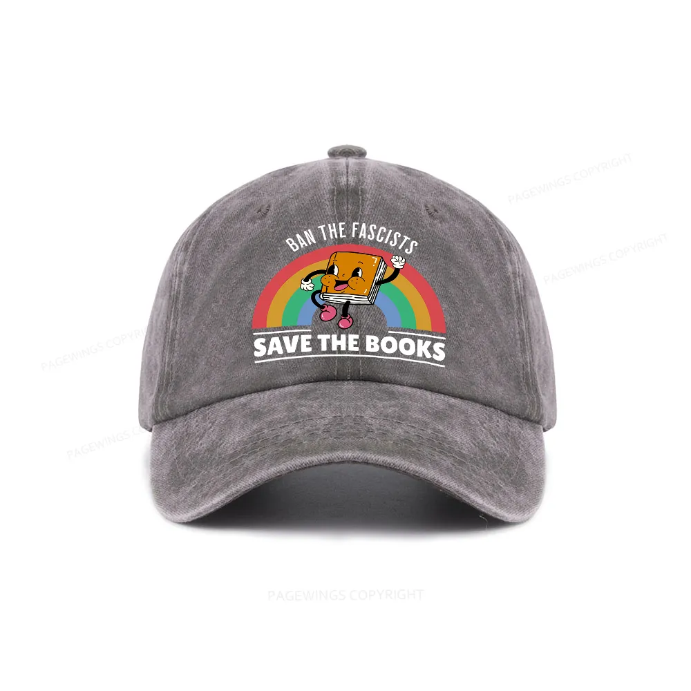 Pagewings Ban The Fascists Save The Books Washed Cap