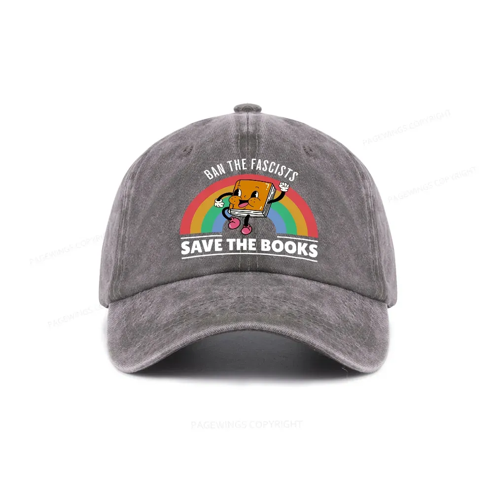 Pagewings Ban The Fascists Save The Books Washed Cap
