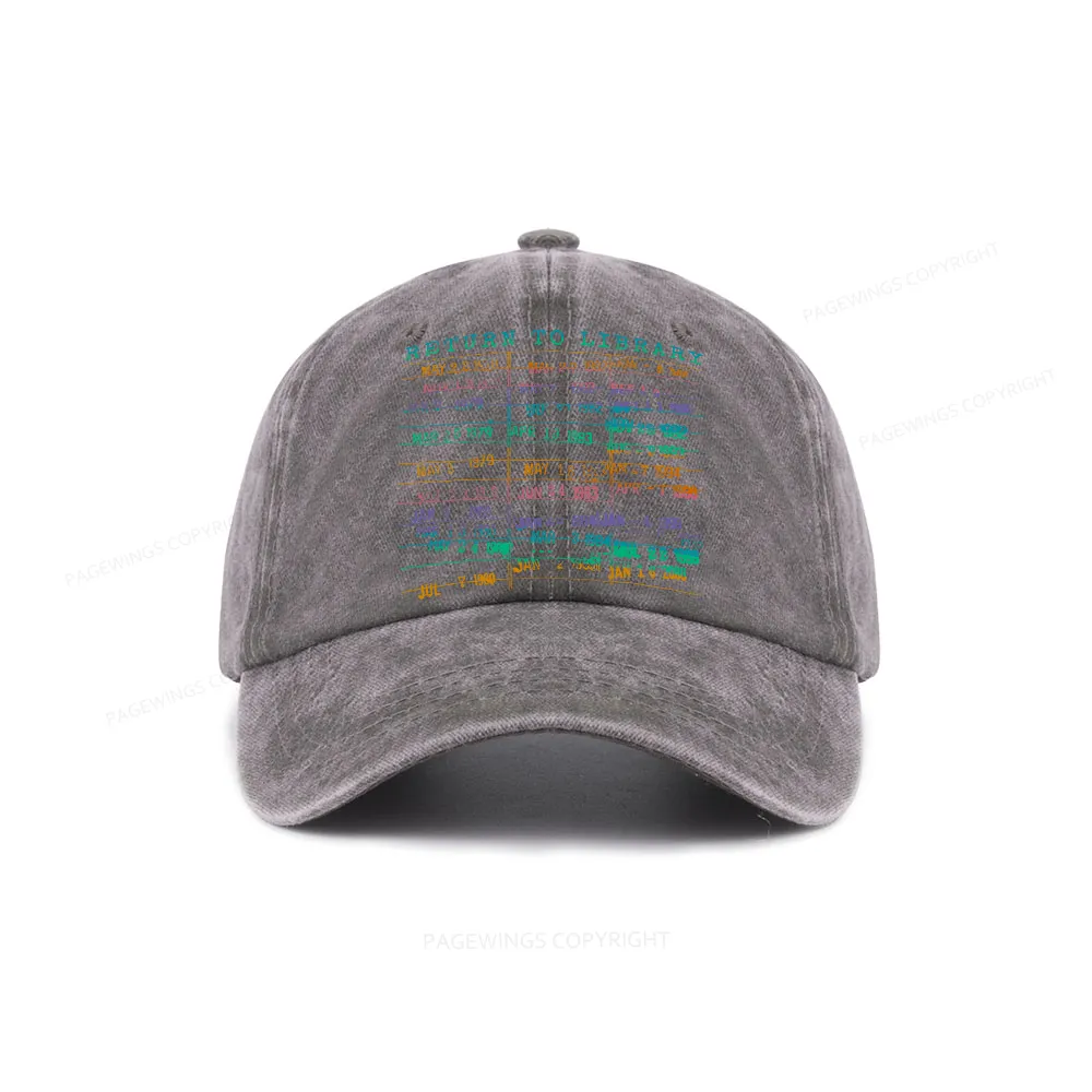 Pagewing Vintage Library Rainbow Washed Cap