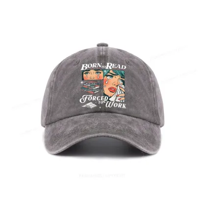 Pagewings Born To Read Bookish Washed Cap