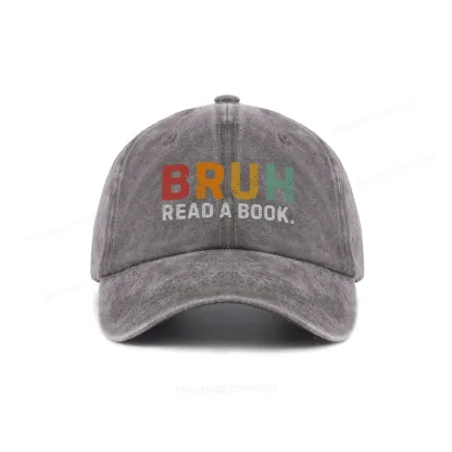 Pagewings Read A Book Bruh Washed Cap